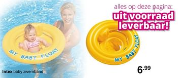 Promoties Intex baby zwemband - Intex - Geldig van 09/08/2020 tot 15/08/2020 bij Baby & Tiener Megastore