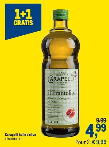 Promotions Carapelli huile d`olive - Carapelli - Valide de 12/08/2020 à 25/08/2020 chez Makro
