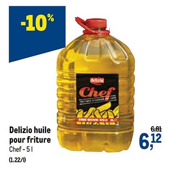 Promoties Delizio huile pour friture - Delizio - Geldig van 12/08/2020 tot 25/08/2020 bij Makro