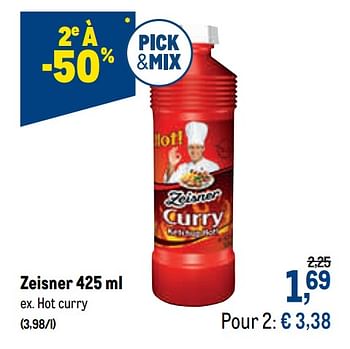 Promoties Zeisner hot curry - Zeisner - Geldig van 12/08/2020 tot 25/08/2020 bij Makro