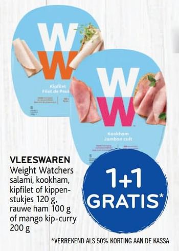 Promoties 1+1 gratis vleeswaren weight watchers - Weight Watchers - Geldig van 12/08/2020 tot 25/08/2020 bij Alvo