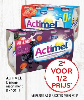 Promoties 2e voor 1-2 prijs actimel danone - Danone - Geldig van 12/08/2020 tot 25/08/2020 bij Alvo