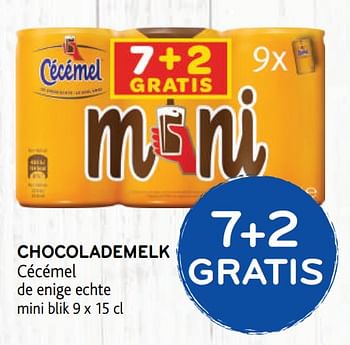 Promoties 7+2 gratis chocolademelk cécémel - Cecemel - Geldig van 12/08/2020 tot 25/08/2020 bij Alvo