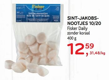 Promoties Sint-jakobsnootjes 10-20 fisker daily zonder koraal - Fisker Daily - Geldig van 12/08/2020 tot 25/08/2020 bij Alvo