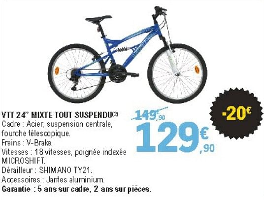 Velo vtt homme discount leclerc