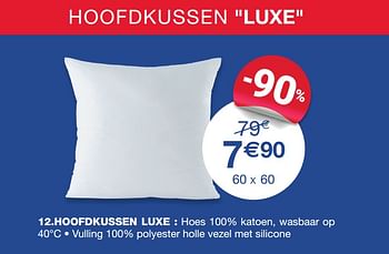 Promoties Hoofdkussen luxe - Huismerk - De Matrassenkoning - Geldig van 01/08/2020 tot 31/08/2020 bij De Matrassenkoning