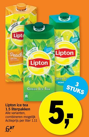 Promotions Lipton ice tea - Lipton - Valide de 10/08/2020 à 16/08/2020 chez Albert Heijn