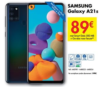Promotions Samsung galaxy a21s - Samsung - Valide de 12/08/2020 à 24/08/2020 chez Carrefour