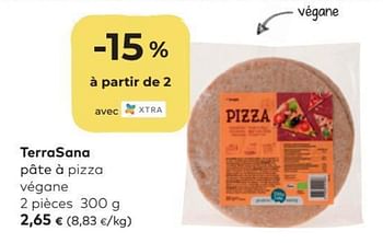 Promotions Terrasana pâte à pizza végane - Terrasana - Valide de 05/08/2020 à 01/09/2020 chez Bioplanet