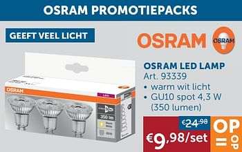 Promoties Osram led lamp - Osram - Geldig van 18/08/2020 tot 21/09/2020 bij Zelfbouwmarkt