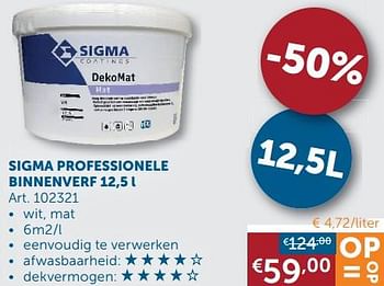 Promoties Sigma professionele binnenverf - Sigma - Geldig van 18/08/2020 tot 21/09/2020 bij Zelfbouwmarkt