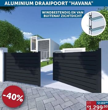 Promoties Aluminium draaipoort - Huismerk - Zelfbouwmarkt - Geldig van 18/08/2020 tot 21/09/2020 bij Zelfbouwmarkt