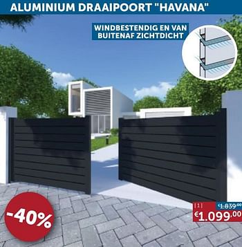 Promoties Aluminium draaipoort havana - Huismerk - Zelfbouwmarkt - Geldig van 18/08/2020 tot 21/09/2020 bij Zelfbouwmarkt