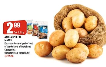 Promoties Aardappelen match - Huismerk - Smatch - Geldig van 12/08/2020 tot 18/08/2020 bij Smatch