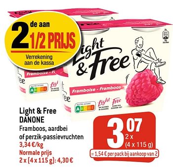Promoties Light + free danone - Danone - Geldig van 12/08/2020 tot 18/08/2020 bij Smatch