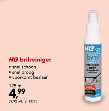 Promoties Hg brilreiniger - HG - Geldig van 12/08/2020 tot 23/08/2020 bij Hubo