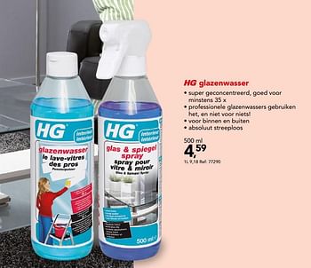 Promotions Hg glazenwasser - HG - Valide de 12/08/2020 à 23/08/2020 chez Hubo
