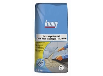 Promoties Knauf Flex colle pour carrelages blanc 25 kg - Knauf - Geldig van 12/08/2020 tot 25/08/2020 bij Makro