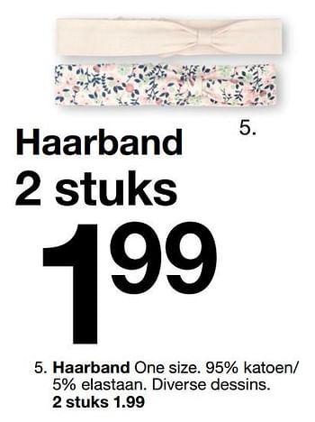 Promoties Haarband - Huismerk - Zeeman  - Geldig van 11/08/2020 tot 31/12/2020 bij Zeeman