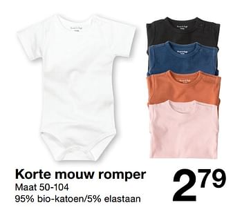 Promoties Korte mouw romper - Huismerk - Zeeman  - Geldig van 11/08/2020 tot 31/12/2020 bij Zeeman