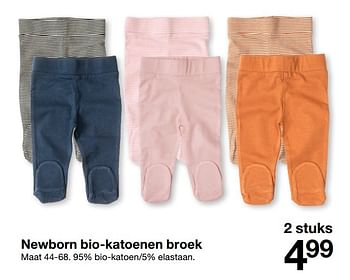 Promotions Newborn bio-katoenen broek - Produit maison - Zeeman  - Valide de 11/08/2020 à 31/12/2020 chez Zeeman