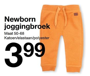 Promotions Newborn joggingbroek - Produit maison - Zeeman  - Valide de 11/08/2020 à 31/12/2020 chez Zeeman