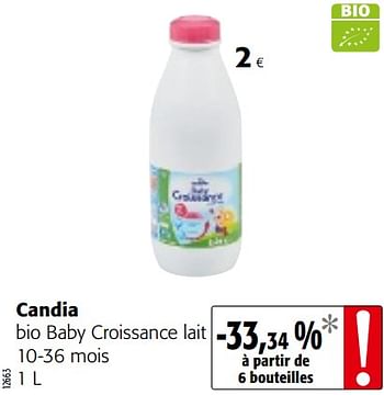 Candia Candia Bio Baby Croissance Lait 10 36 Mois En Promotion Chez Colruyt