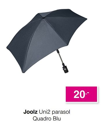 Promotions Joolz uni2 parasol quadro blu - Joolz - Valide de 16/08/2020 à 22/08/2020 chez Baby & Tiener Megastore