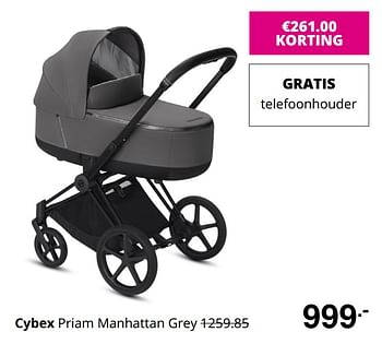 Promoties Cybex priam manhattan grey - Cybex - Geldig van 16/08/2020 tot 22/08/2020 bij Baby & Tiener Megastore