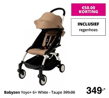 Promoties Babyzen yoyo+ 6+ white - taupe - Babyzen - Geldig van 16/08/2020 tot 22/08/2020 bij Baby & Tiener Megastore