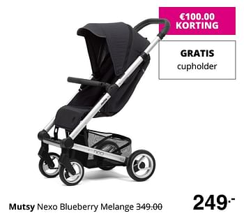 Promoties Mutsy nexo blueberry melange - Mutsy - Geldig van 16/08/2020 tot 22/08/2020 bij Baby & Tiener Megastore
