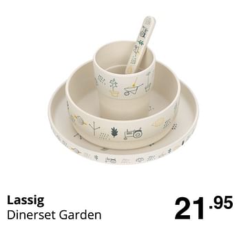 Promoties Lassig dinerset garden - Lassig - Geldig van 16/08/2020 tot 22/08/2020 bij Baby & Tiener Megastore