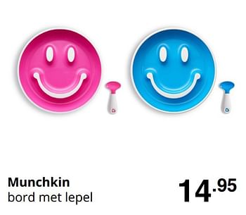 Promoties Munchkin bord met lepel - Munchkin - Geldig van 16/08/2020 tot 22/08/2020 bij Baby & Tiener Megastore