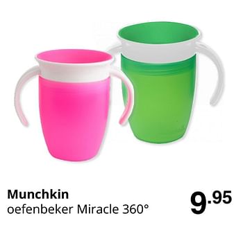 Promoties Munchkin oefenbeker miracle 360° - Munchkin - Geldig van 16/08/2020 tot 22/08/2020 bij Baby & Tiener Megastore