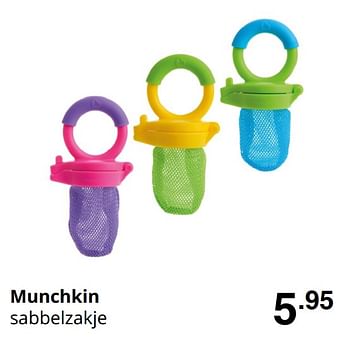 Promoties Munchkin sabbelzakje - Munchkin - Geldig van 16/08/2020 tot 22/08/2020 bij Baby & Tiener Megastore