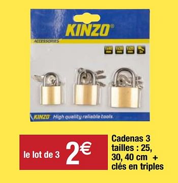 Promotions Cadenas 3 tailles - Kinzo - Valide de 18/08/2020 à 23/08/2020 chez Migros