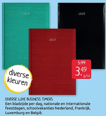 Promotions Diverse luxe business timers - Produit Maison - Boekenvoordeel - Valide de 14/08/2020 à 22/08/2020 chez BoekenVoordeel