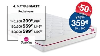 Promoties Matras malte - Huismerk - De Matrassenkoning - Geldig van 17/08/2020 tot 30/08/2020 bij De Matrassenkoning