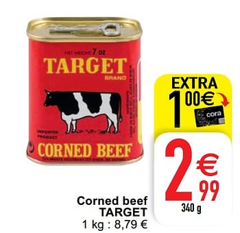 Promoties Corned beef target - Target - Geldig van 18/08/2020 tot 24/08/2020 bij Cora