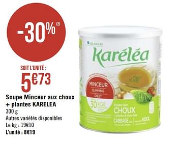 Soupe minceur au choux et aux plantes, Karéléa (300 g)