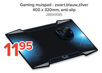 Promoties Gaming muispad - zwart,blauw,zilver - Play  - Geldig van 17/08/2020 tot 30/09/2020 bij Euro Shop