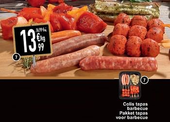 Promoties Colis tapas barbecue pakket tapas voor barbecue - Huismerk - Cora - Geldig van 18/08/2020 tot 24/08/2020 bij Cora