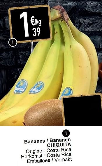 Promoties Bananes - bananen chiquita - Chiquita - Geldig van 18/08/2020 tot 24/08/2020 bij Cora