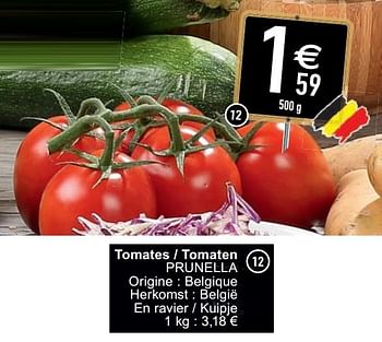Promoties Tomates - tomaten prunella - Huismerk - Cora - Geldig van 18/08/2020 tot 24/08/2020 bij Cora
