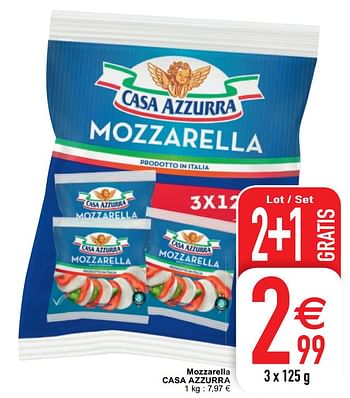 Promoties Mozzarella casa azzurra - Casa Azzurra - Geldig van 18/08/2020 tot 24/08/2020 bij Cora