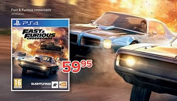 Promoties Fast + furious crossroads - Bandai Namco Entertainment - Geldig van 17/08/2020 tot 30/09/2020 bij Euro Shop