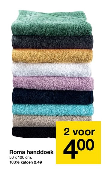 Behoefte aan Hoop van Enzovoorts Huismerk - Zeeman Roma handdoek - Promotie bij Zeeman