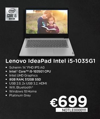 Promotions Lenovo ideapad intel i5-1035g1 - Intel - Valide de 16/08/2020 à 30/09/2020 chez Compudeals