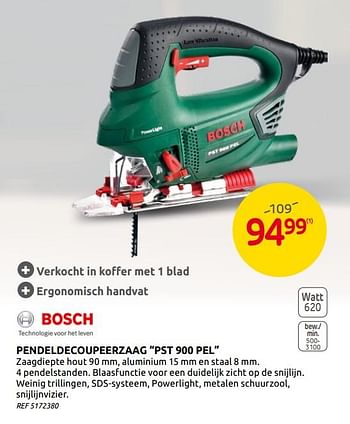 Promoties Bosch pendeldecoupeerzaag pst 900 pel - Bosch - Geldig van 02/09/2020 tot 14/09/2020 bij Brico