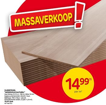 Promotions Vloertegel woodville naturel - Produit maison - BricoPlanit - Valide de 02/09/2020 à 14/09/2020 chez BricoPlanit